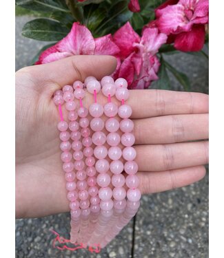 Rose Quartz Beads Polished 15" Strand 4mm 6mm 8mm 10mm