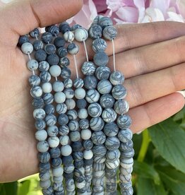 Silk Stone Beads Frosted/Matte 15" Strand 6mm 8mm