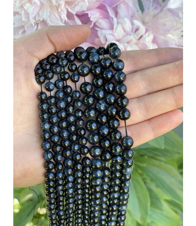 Blue Tiger Eye Beads Polished 15" Strand 6mm 8mm