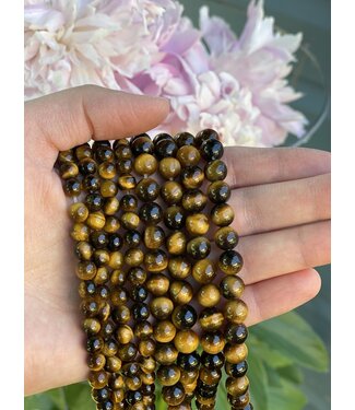 Tiger Eye Beads Polished 15" Strand 4mm 6mm 8mm 10mm