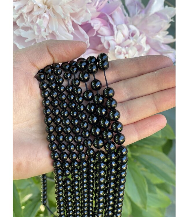 Tourmaline Beads Polished 15" Strand 6mm 8mm