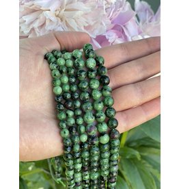 Ruby Zoisite Beads Polished 15" Strand 6mm 8mm