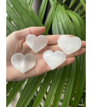 White Selenite Heart, 4cm