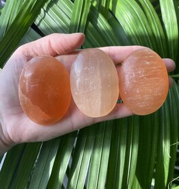 Orange Selenite Palm Stone, 6-7cm