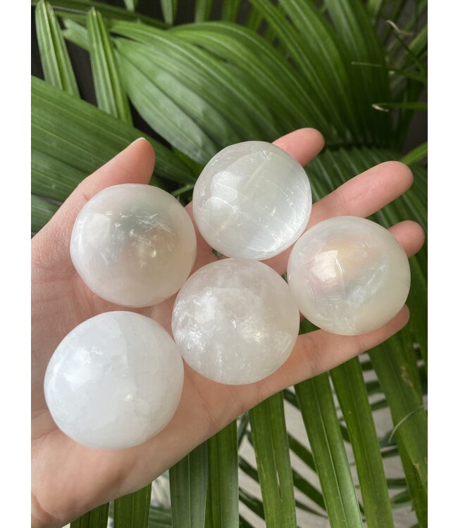 White Selenite Sphere, 4cm