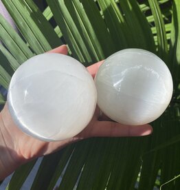 White Selenite Sphere, 8cm