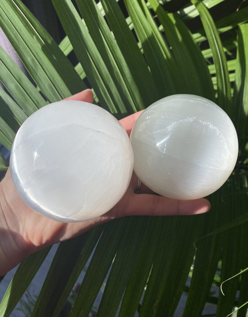 White Selenite Sphere, 8cm