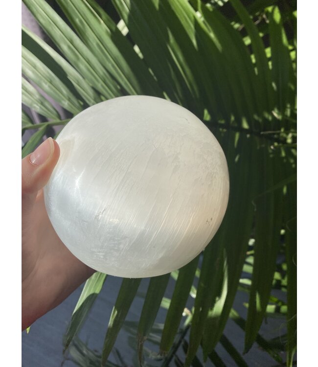 White Selenite Sphere, 12cm
