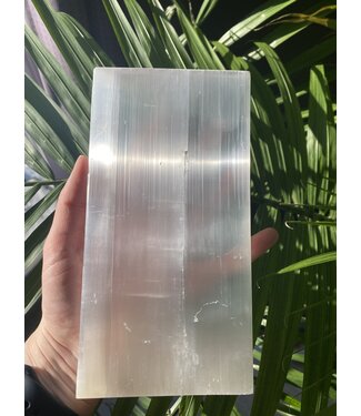 Selenite Charging Plate, Polished 20cm x 10cm