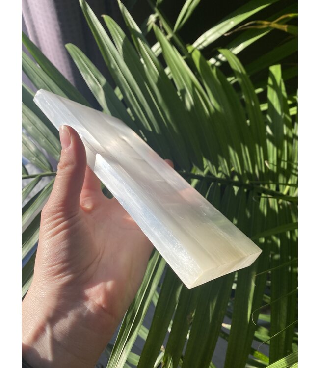 Selenite Charging Plate, Polished 20cm x 10cm