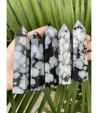 Snowflake Obsidian Point, Size Large [75-99gr]