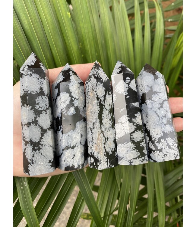 Snowflake Obsidian Point, Size Large [75-99gr]