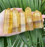 Yellow Fluorite/Yellow with Purple Fluorite Point, Size Large [75-99gr]