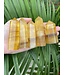 Yellow Fluorite/Yellow with Purple Fluorite Point, Size Large [75-99gr]