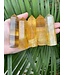 Yellow Fluorite/Yellow with Purple Fluorite Point, Size Large [75-99gr]