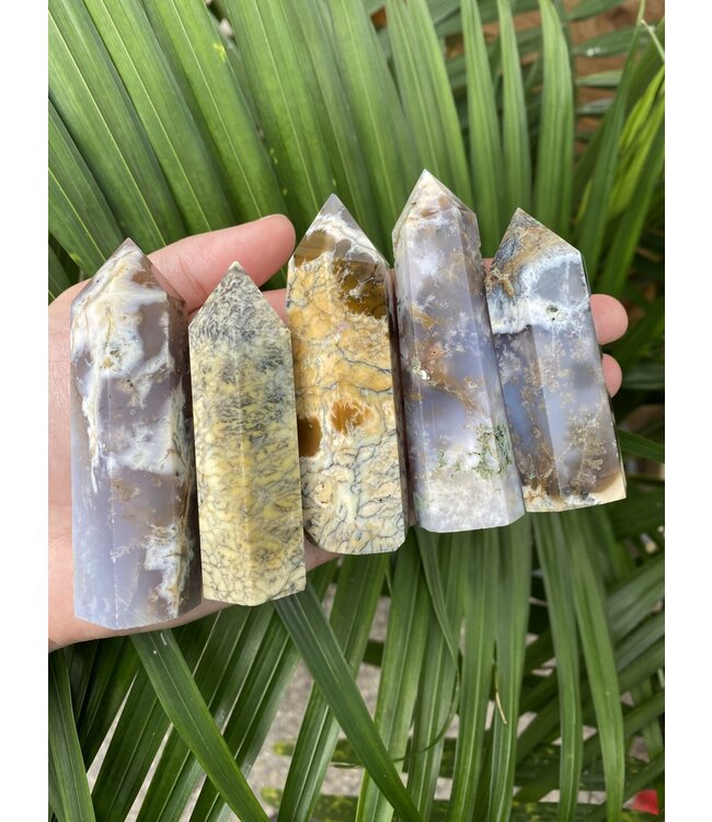 Dendritic Opal Point, Size Large [75-99gr]