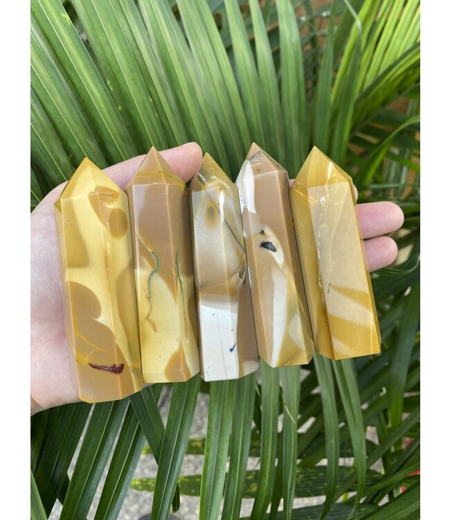 Yellow Mookaite Point, Size Large [75-99gr]