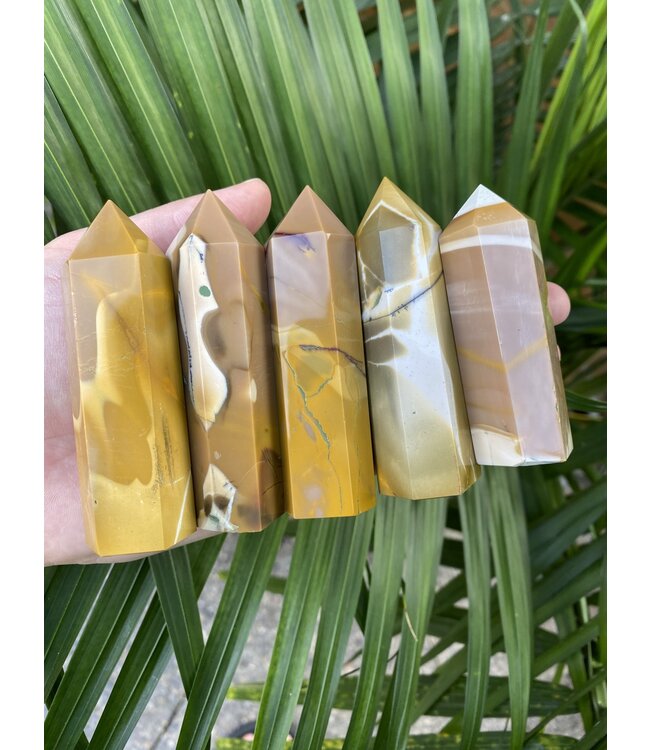 Yellow Mookaite Point, Size Large [75-99gr]