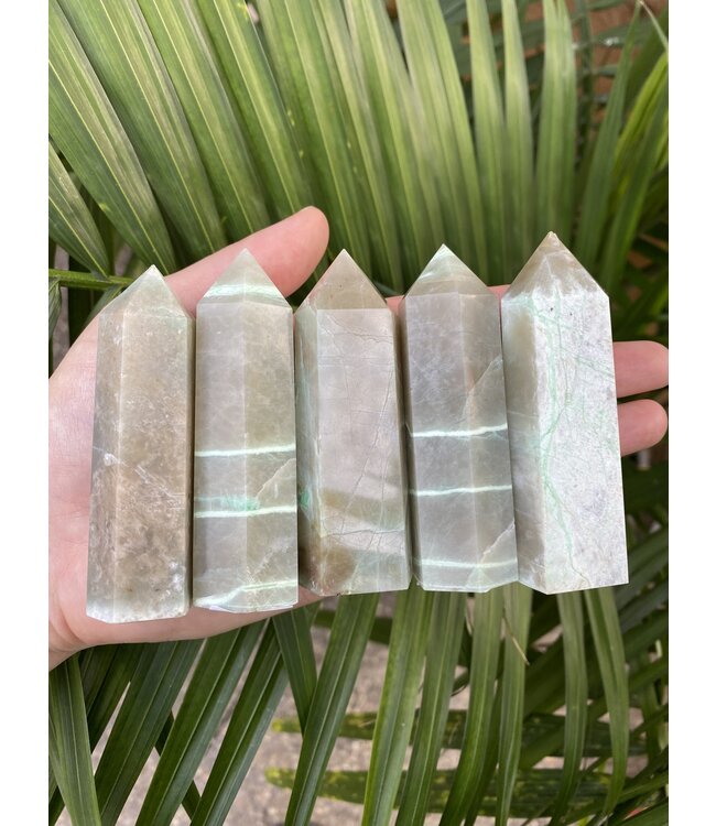 Garnierite/Green Moonstone Point, Size Large [75-99gr]