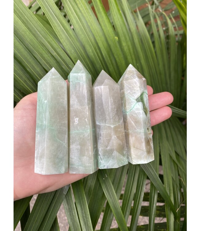 Garnierite/Green Moonstone Point, Size X-Large [100-124gr]