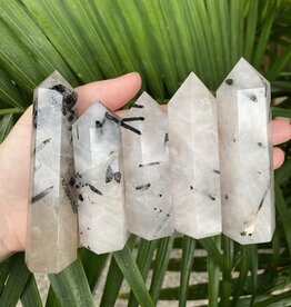 Tourmalinated Quartz Point, Size X-Large [100-124gr]