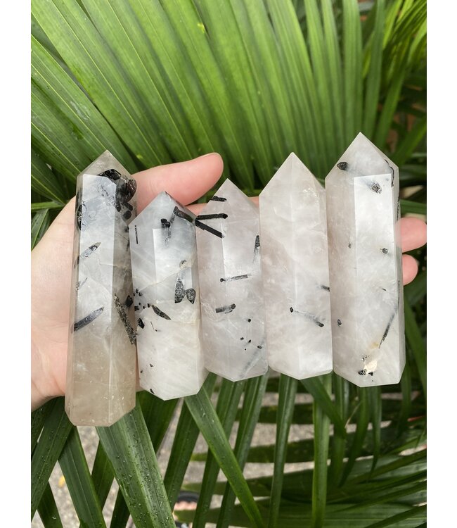 Tourmalinated Quartz Point, Size X-Large [100-124gr]