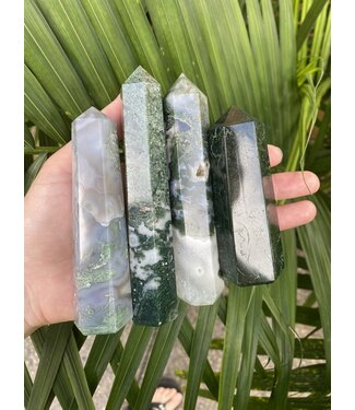 Moss Agate Point, Size XX-Large [125-149gr]
