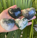 Moss Agate Heart, Size Small [75-99gr]
