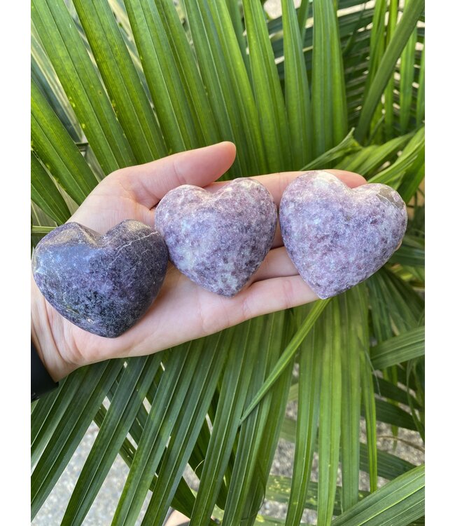 Lepidolite Heart, Size Medium [100-124gr]