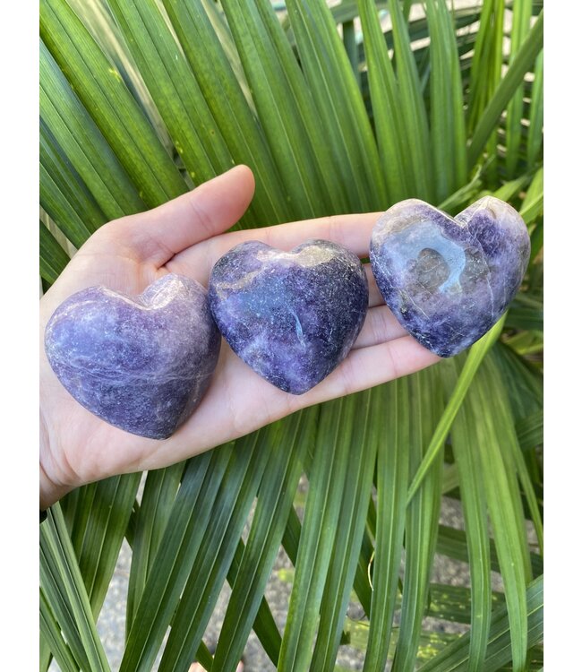 Lepidolite Heart, Size Medium [100-124gr]