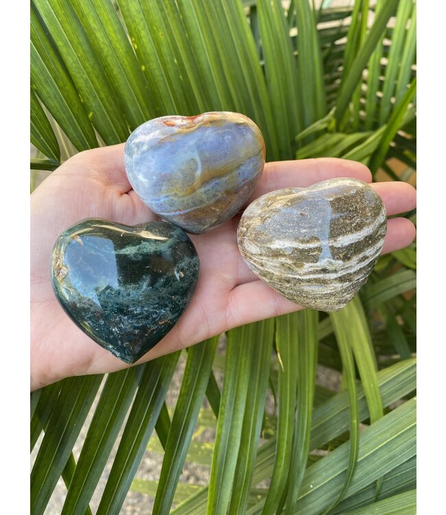 Ocean Jasper Heart, Size Medium [100-124gr]