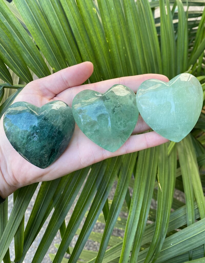 Green Fluorite Heart, Size Large [125-149gr]