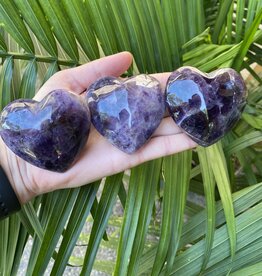 Chevron/Dream Amethyst Heart, Size Large [125-149gr]