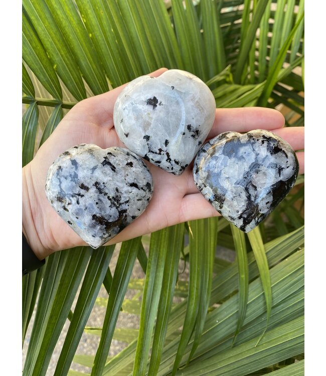 Rainbow Moonstone Heart, Size Large [125-149gr]