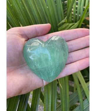 Green Fluorite Heart, Size XX-Large [175-199gr]