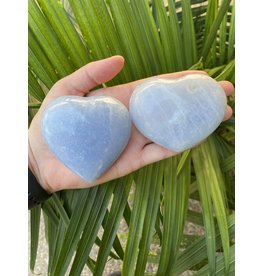 Blue Calcite Heart, Size Jumbo [200-224gr]