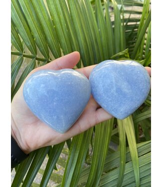 Blue Calcite Heart, Size Jumbo-Plus [225-249gr]