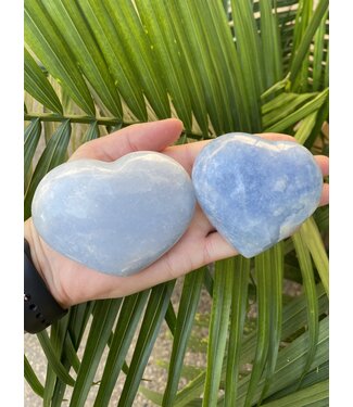 Blue Calcite Heart, Size Giant [250-274gr]