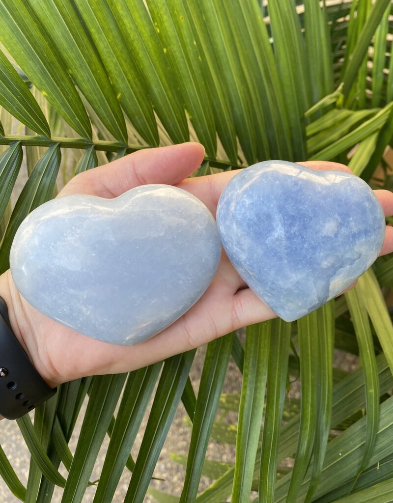 Blue Calcite Heart, Size Giant [250-274gr]