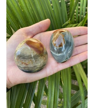 Polychrome Jasper Palm Stone, Size Small [75-99gr]