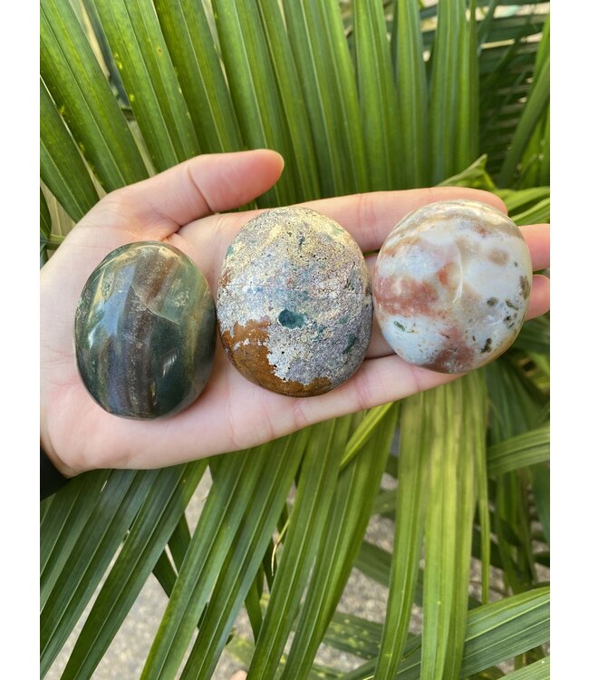 Ocean Jasper Palm Stone, Size Small [75-99gr]