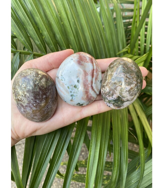Ocean Jasper Palm Stone, Size Medium [100-124gr]