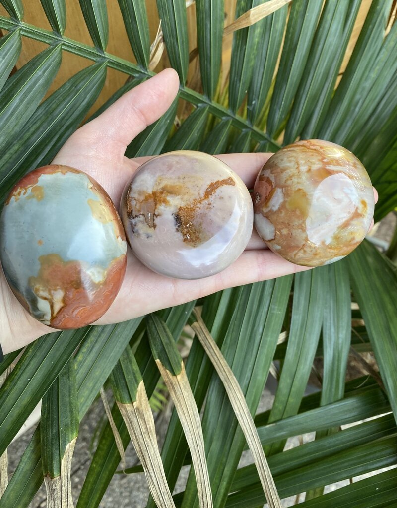 Polychrome Jasper Palm Stone, Size Large [125-149gr]