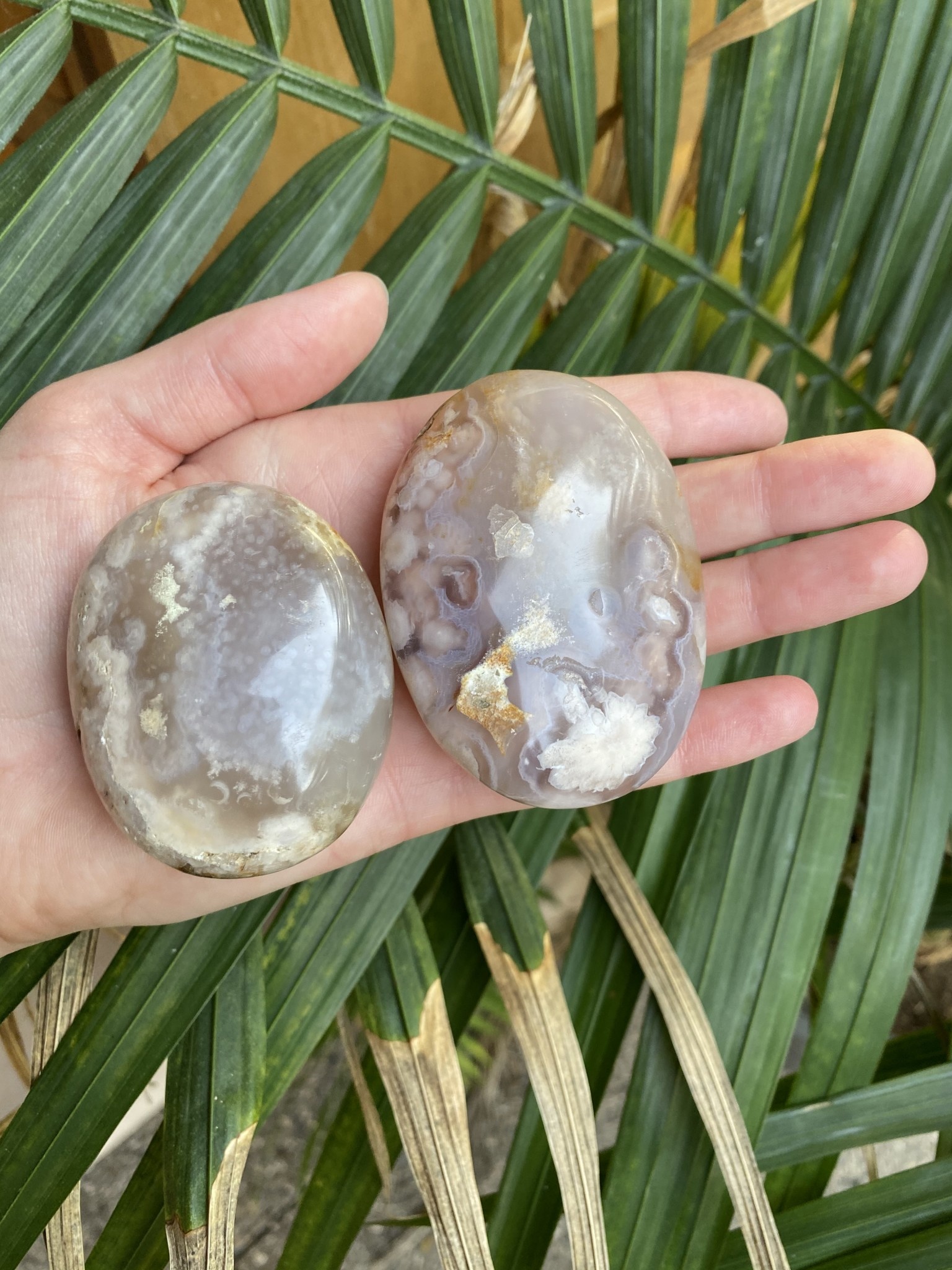 フラワーアゲート パーム 112.フラワーアゲート パーム【天然石・鉱物・パワーストーン