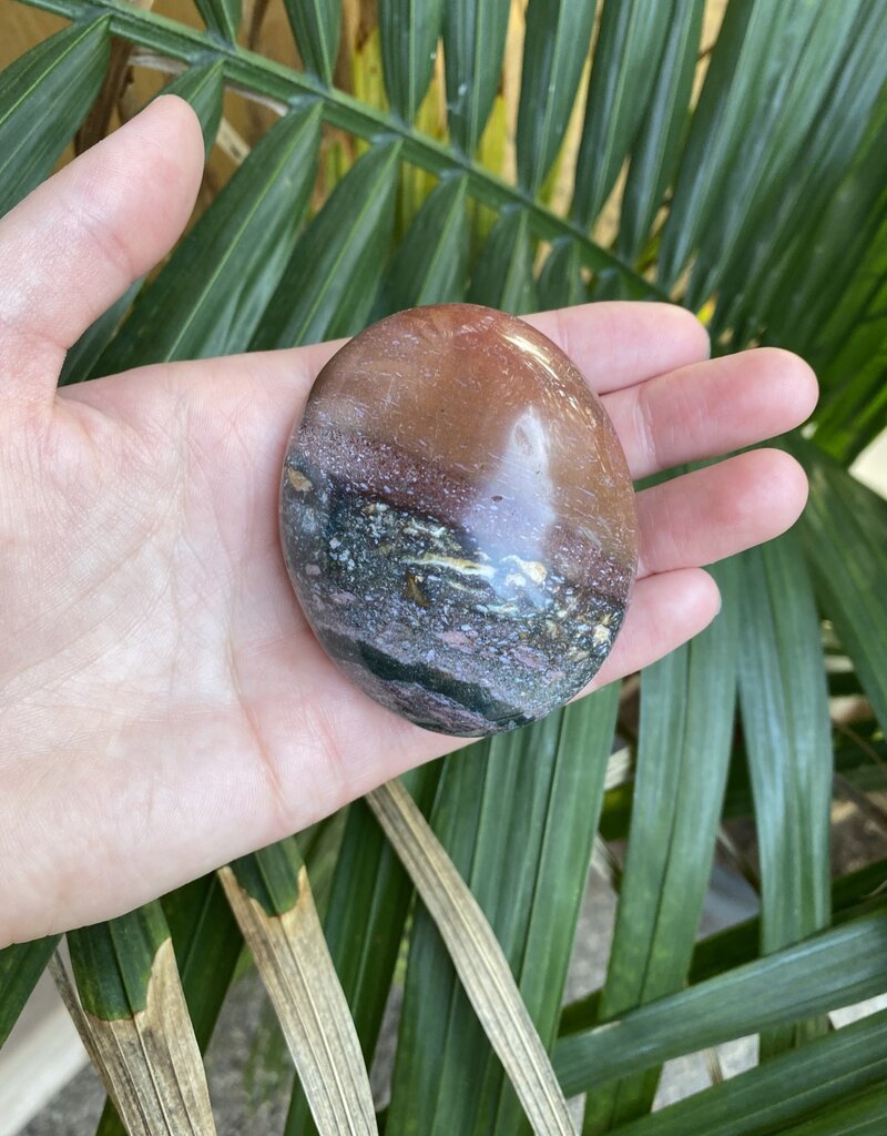Ocean Jasper Palm Stone, Size X-Large [150-174gr]