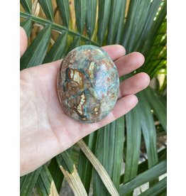 Chrysocolla Palm Stone, Size X-Large [150-174gr]