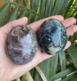 Ocean Jasper Palm Stone, Size Large [125-149gr]