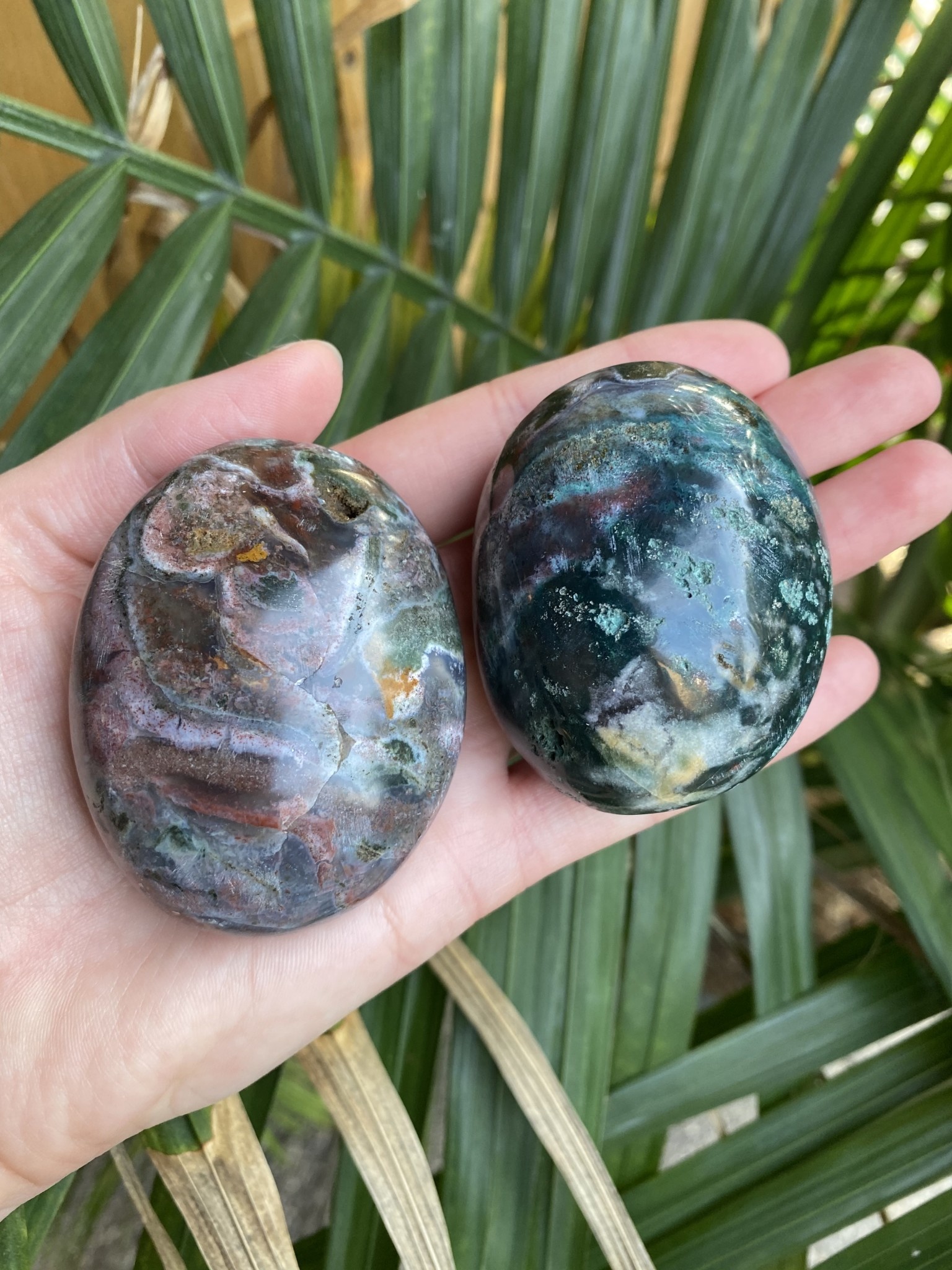 オーシャンジャスパーピラミッド　497g Ocean Jasper Tumbled Stones, Polished Ocean Jasper, Grade A