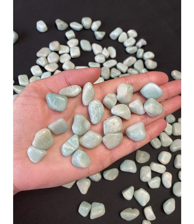 Amazonite Tumbled Stones, Polished Amazonite, Grade A; 4 sizes available, purchase individual or bulk