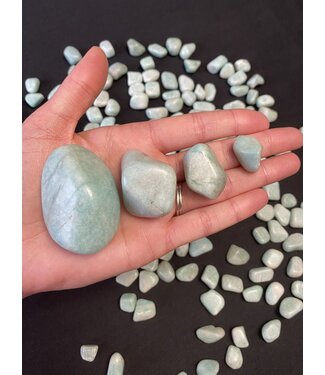 Amazonite Tumbled Stones, Polished Amazonite, Grade A; 4 sizes available, purchase individual or bulk